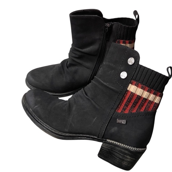 Reiker Remonte Suede Boots Wo’s Sz 39 US 8.5 Casual Western Retro Boho Grunge - Picture 2 of 12